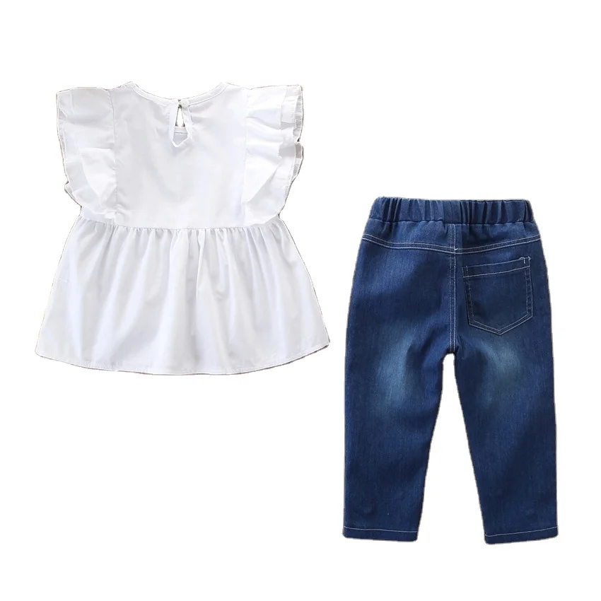 2021 hot selling Children summer wear Ins white shirt pearl jeans baby girl clothing set for wholesale, As pic shows, we can according to your request also
2021 hot selling Children summer wear Ins white shirt pearl jeans baby girl clothing set for wholesale, As pic shows, we can according to your request also