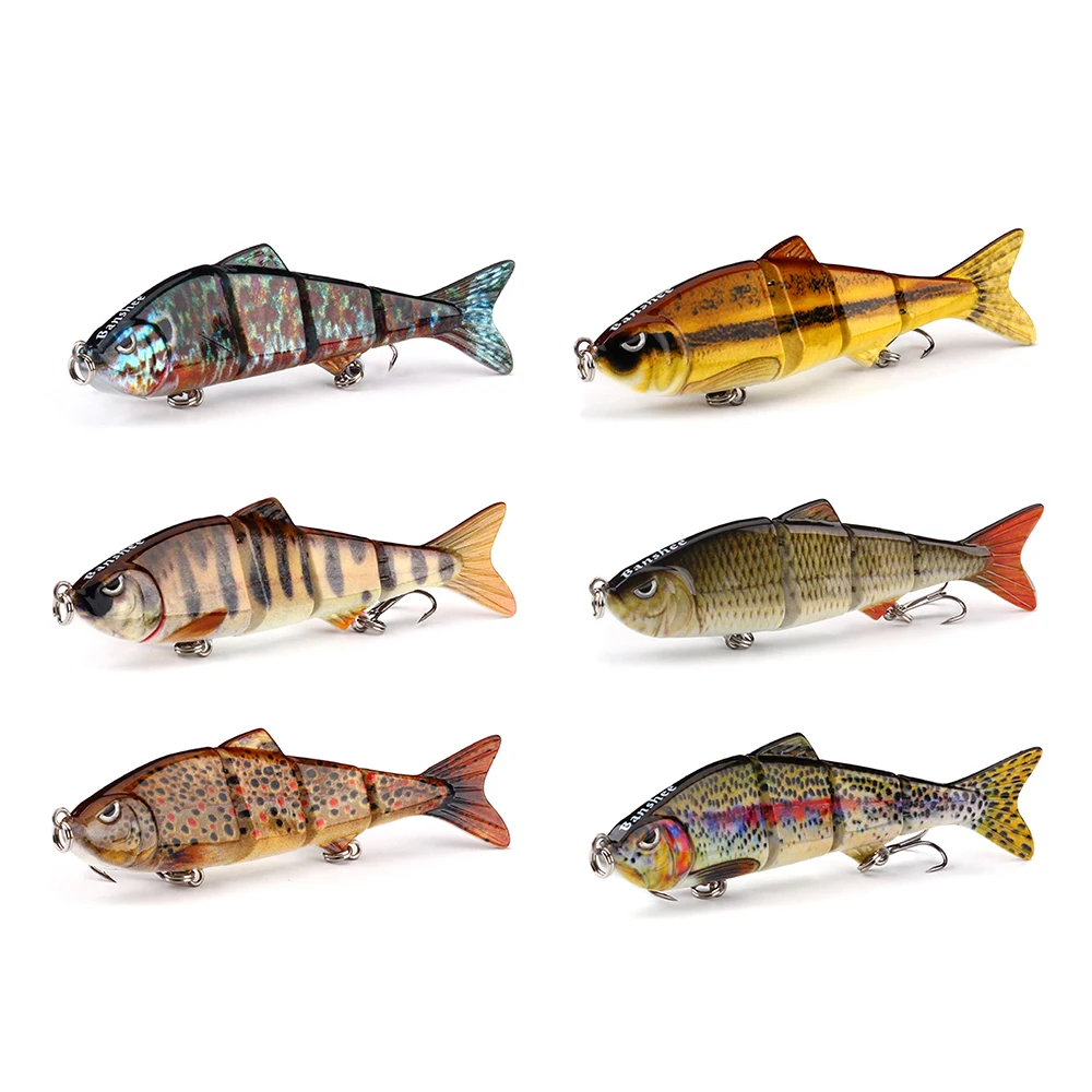 bass tackle colorful new 3d fishing lure eyes swim action jointed sections swimbait, 6colors
bass tackle colorful new 3d fishing lure eyes swim action jointed sections swimbait, 6colors