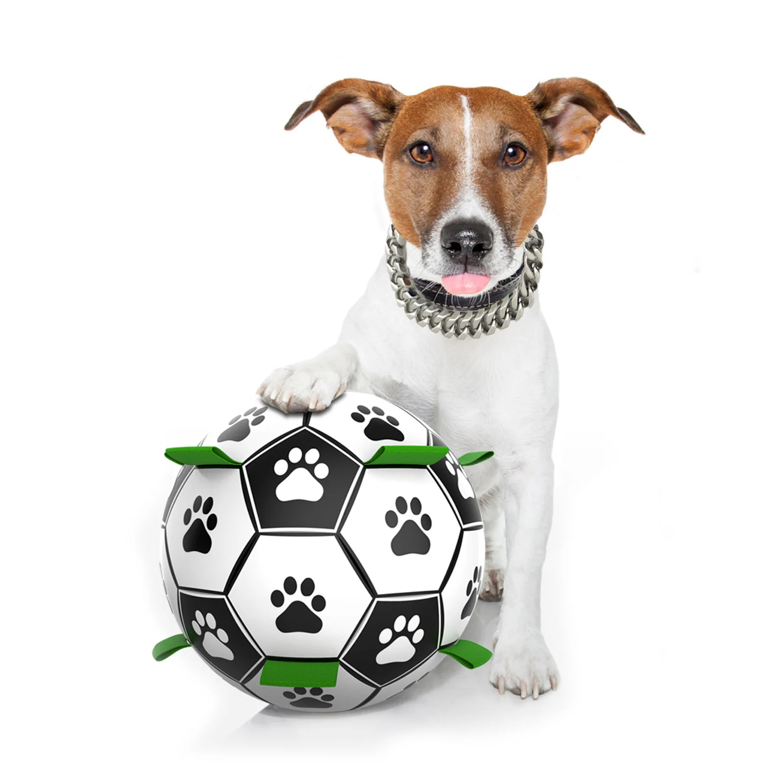 Pu Plastic Spiky Squeaker Soccer Football Outdoor Multifunctional Interactive Dog Toy, Black white
Pu Plastic Spiky Squeaker Soccer Football Outdoor Multifunctional Interactive Dog Toy, Black white