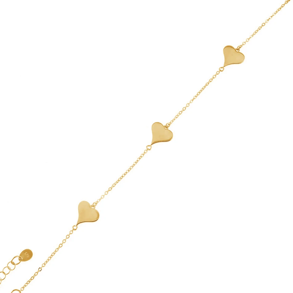 Luxury Jewelry bracelet for women 925 sterling silver jewelry 18k gold plated Triple Heart Bracelet
Luxury Jewelry bracelet for women 925 sterling silver jewelry 18k gold plated Triple Heart Bracelet