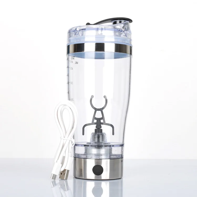Self- stirring plastic water bottle for protein shaker portable coffee self-stirring bottle, White
Self- stirring plastic water bottle for protein shaker portable coffee self-stirring bottle, White