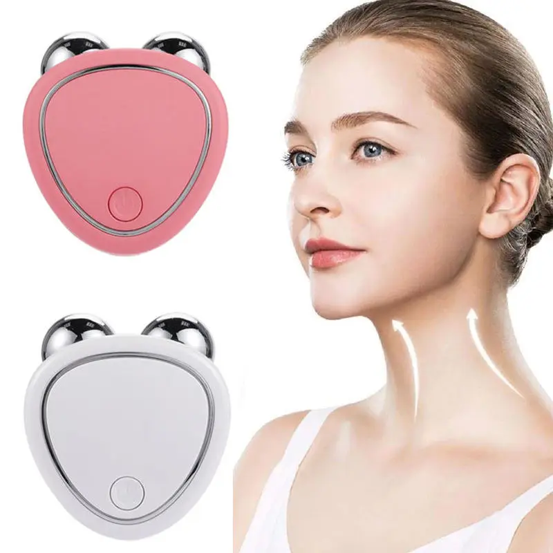 Portable facial whitening micro-current beauty instrument double roller massage V-shaped face tool
Portable facial whitening micro-current beauty instrument double roller massage V-shaped face tool