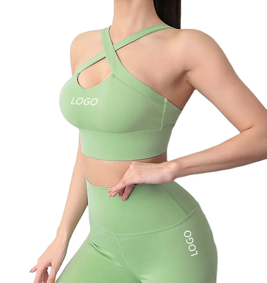 Clothing Women Sports Bra 2 Piece Set Pure Color Nude Cross Strap Underwear Vest Pants Fitness Running Yoga Suit, Accept customized colors
Clothing Women Sports Bra 2 Piece Set Pure Color Nude Cross Strap Underwear Vest Pants Fitness Running Yoga Suit, Accept customized colors