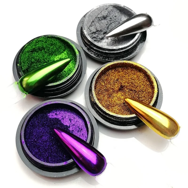 Mirror powder nail professional nail art salon chrome mirror nails pigment powder magic metallic mirror chrome titanium powder, 27 colors
Mirror powder nail professional nail art salon chrome mirror nails pigment powder magic metallic mirror chrome titanium powder, 27 colors