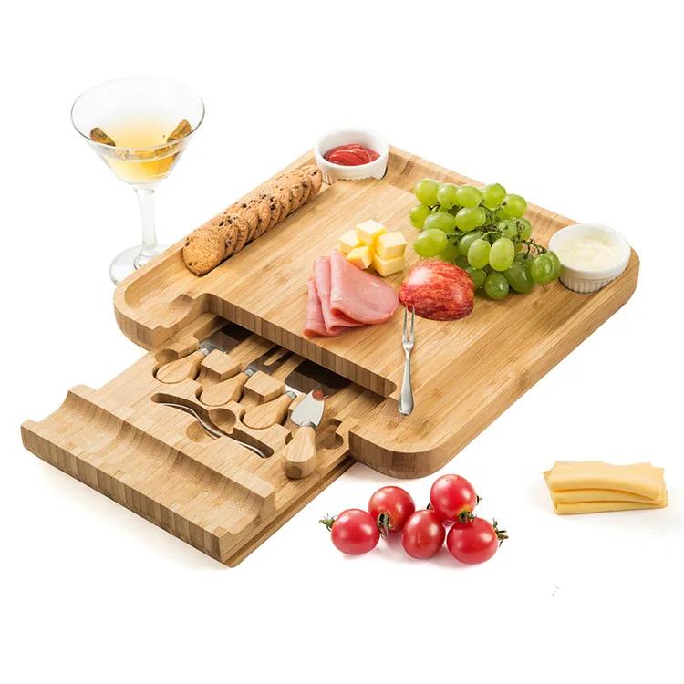 Old Carpenter 4 Knives and Slide Out Drawer Best for housewarming and birthday gift Cheese Board set, Natural bamboo color
Old Carpenter 4 Knives and Slide Out Drawer Best for housewarming and birthday gift Cheese Board set, Natural bamboo color