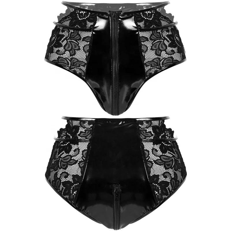 2021 Women High Waist Patent Leather Lace Patchwork Underwear Hollow Out Lingerie Underpants Sexy Panties
2021 Women High Waist Patent Leather Lace Patchwork Underwear Hollow Out Lingerie Underpants Sexy Panties