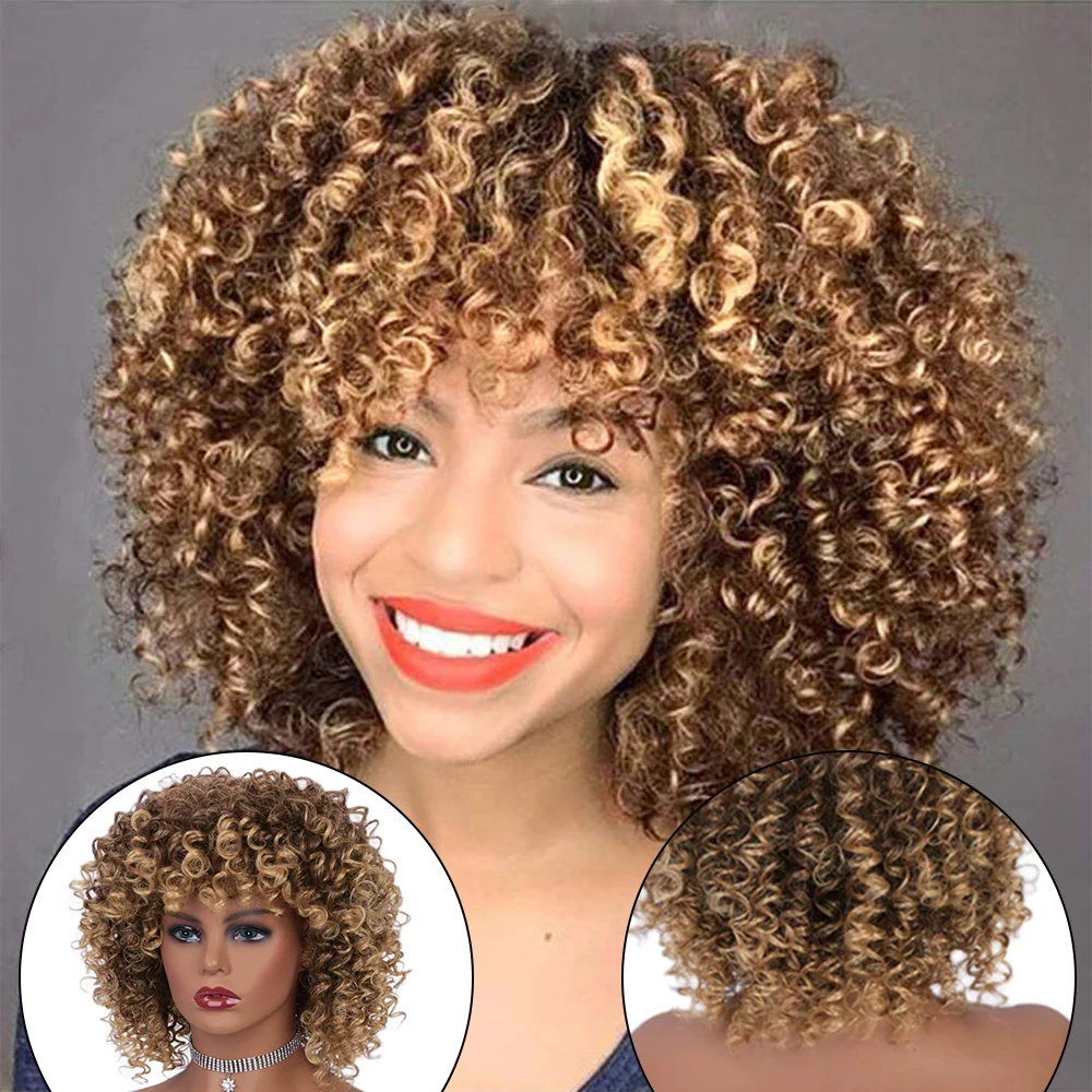 Vigorous natural ombre blobde non lace afro kinky curly short bob cheap wig synthetic hair blend wigs
Vigorous natural ombre blobde non lace afro kinky curly short bob cheap wig synthetic hair blend wigs