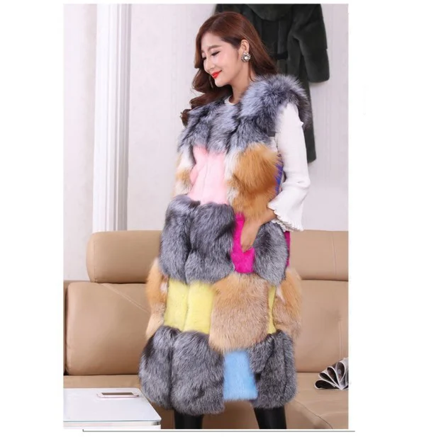 2020 New Arrivals patchwork multi-color sleeveless winter ladies faux fur gilet vest
2020 New Arrivals patchwork multi-color sleeveless winter ladies faux fur gilet vest