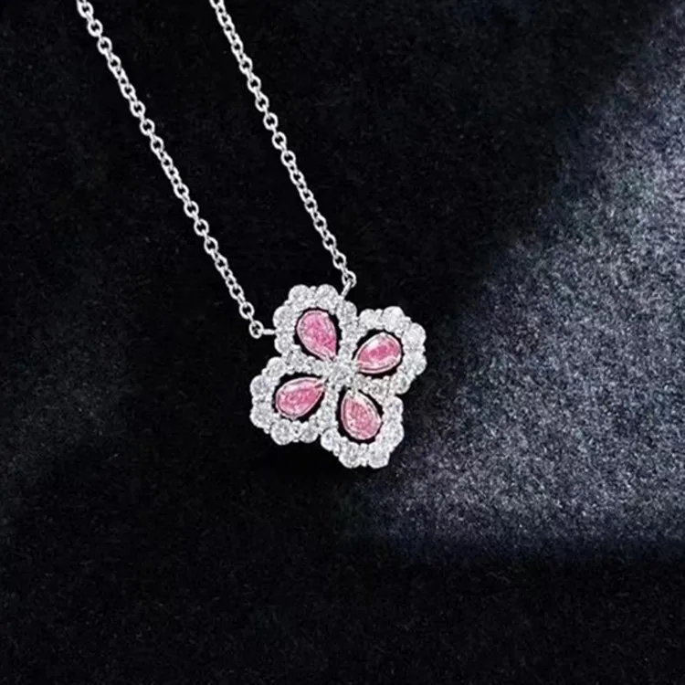 SGARIT 18K Gold Jewelry 0.22CT Pink Diamond Necklace Pear Cut Diamonds Necklace Jewellery for Women
SGARIT 18K Gold Jewelry 0.22CT Pink Diamond Necklace Pear Cut Diamonds Necklace Jewellery for Women