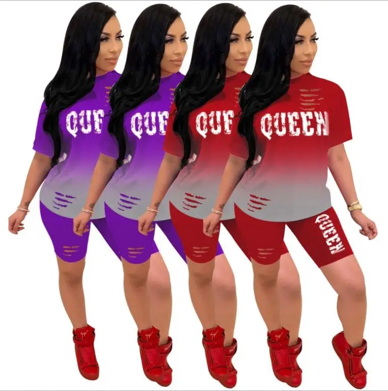 PQ8029 two-piece set, 2021 cute tshirt top with biker shorts letter printed cut out 2 piece summer short set
PQ8029 two-piece set, 2021 cute tshirt top with biker shorts letter printed cut out 2 piece summer short set