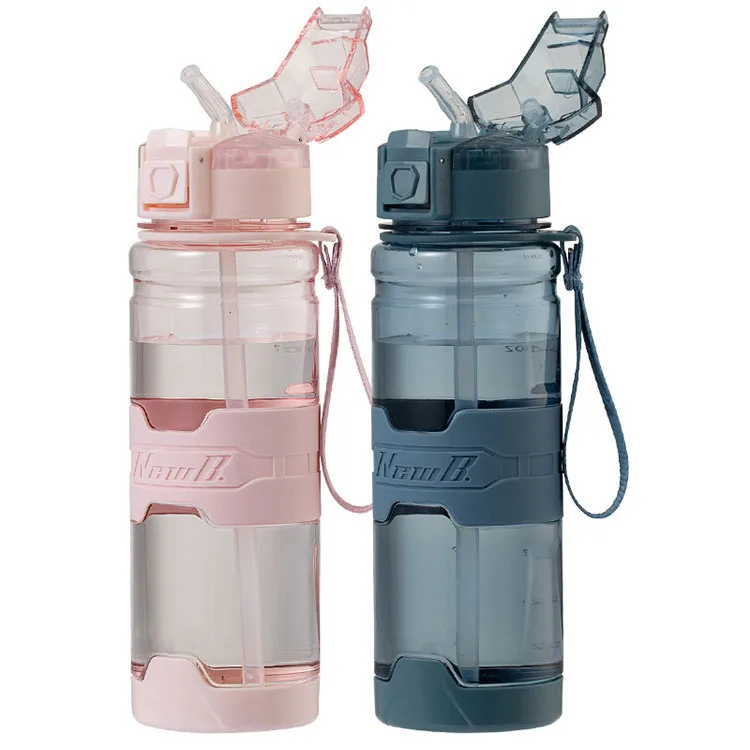 

Custom LOGO BPA Free Outdoor Tritan Plastic Sports Motivation Water Bottle Portable Leak Proof Tour Hiking Camp Bottle in Bulk