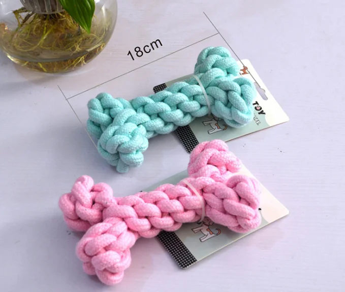 Custom Pet Dog Chew Toy Pack Set Ball Cotton Rope Squeaky Dog Toy Pet Dog Gift Candy Color
