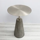 Post modern simple style metal cement end side table for living toom creative mini cafe table