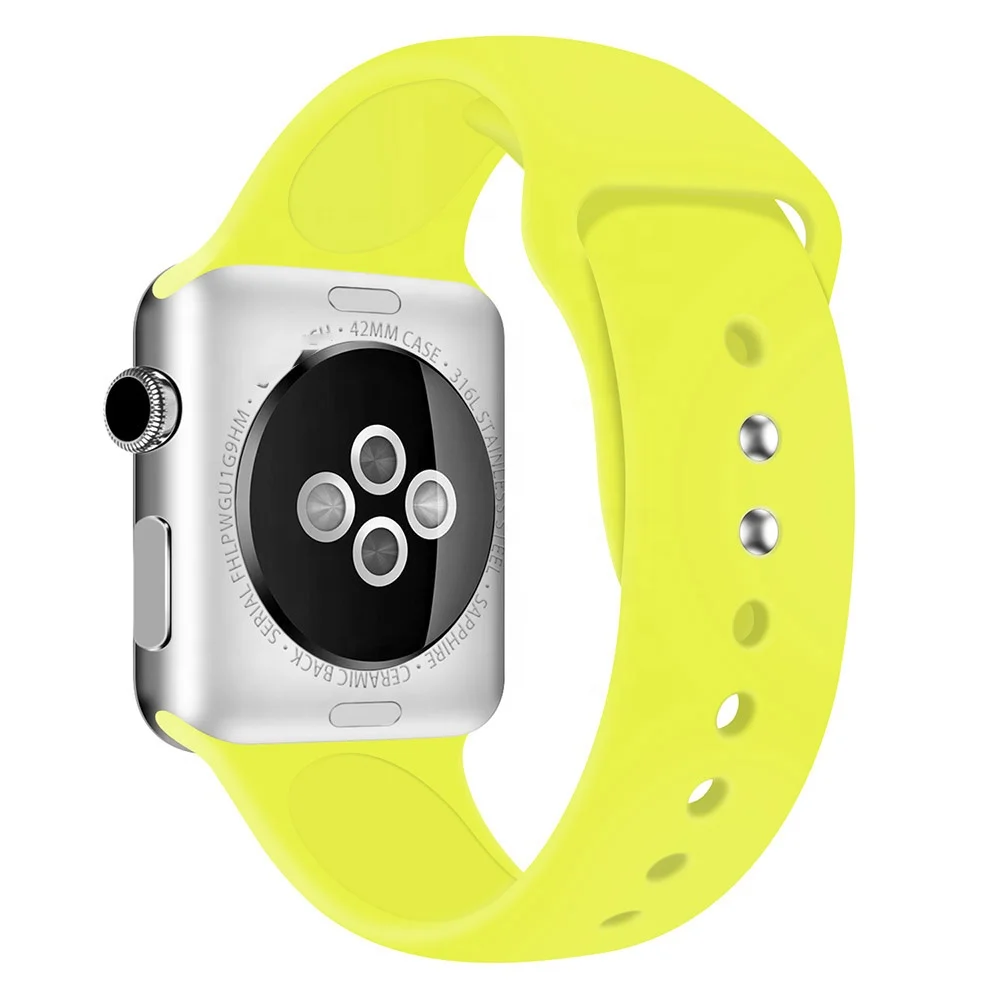 ShanHai Band Replacement For Apple Watch 38mm 42mm, Soft Silicone Sport Smart Strap for iWatch Series 1/2/3/4/5, Multi-color optional or customized
ShanHai Band Replacement For Apple Watch 38mm 42mm, Soft Silicone Sport Smart Strap for iWatch Series 1/2/3/4/5, Multi-color optional or customized