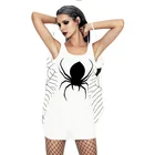 Black And White Jersey Dress Spiderweb Cosplay Costume