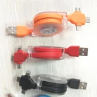 Multi USB Charger Cable Retractable 3in 1 Multiple Data transfer cable