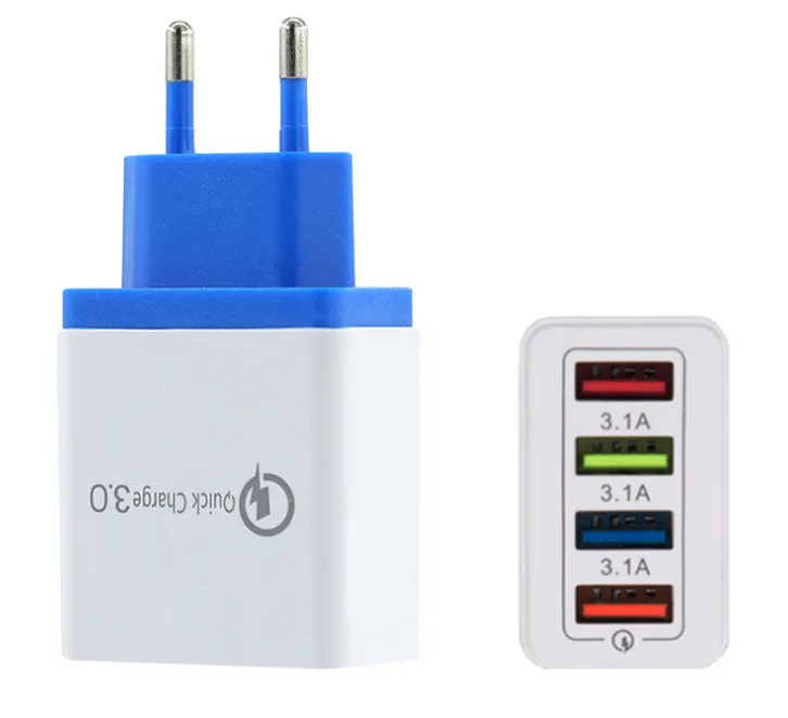 New Products 2020 Colorful 4 USB Ports Wall Charger 5V 3.1A 4 Ports Wall Charger, Black red blue orange grey
New Products 2020 Colorful 4 USB Ports Wall Charger 5V 3.1A 4 Ports Wall Charger, Black red blue orange grey