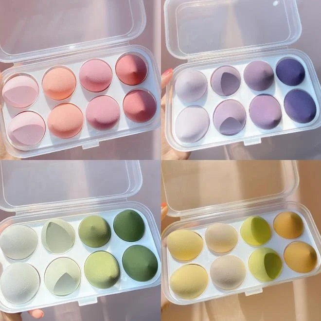 Plastic Box Multi-function Hydrophilic Funny Shape Foundation Beauty Makeup Egg Makeup Sponge Hot Sale 8pcs
Plastic Box Multi-function Hydrophilic Funny Shape Foundation Beauty Makeup Egg Makeup Sponge Hot Sale 8pcs