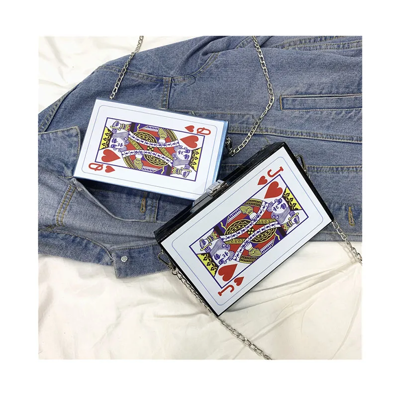 Novelty Poker Print Women PU Leather Evening Bags Personality Box Clutch Party Handbag and Purse crossbody cell phone Wallet
Novelty Poker Print Women PU Leather Evening Bags Personality Box Clutch Party Handbag and Purse crossbody cell phone Wallet