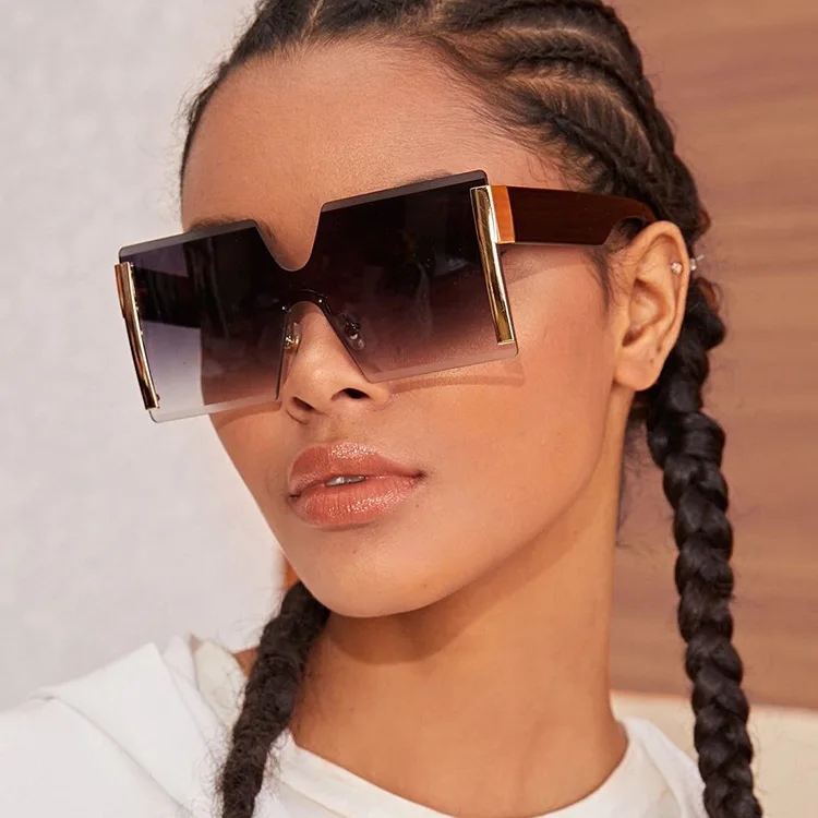 2021 gafas Fashion Ladies Rimless Designer Square Big Frame Trendy Oversized Women Shades Sun Glasses Sunglasses
2021 gafas Fashion Ladies Rimless Designer Square Big Frame Trendy Oversized Women Shades Sun Glasses Sunglasses
