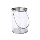 Printed round transparent PET candy plastic Jar Confectionery tin cans See-through tin box Tube Container with Tin Lid