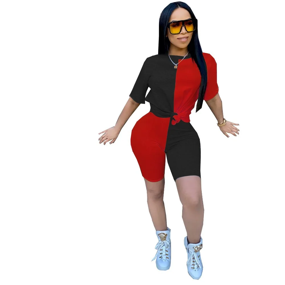 2020 new splice color Summer Shorts Reflective Sexy Two Piece Set For Woman Clothing
2020 new splice color Summer Shorts Reflective Sexy Two Piece Set For Woman Clothing