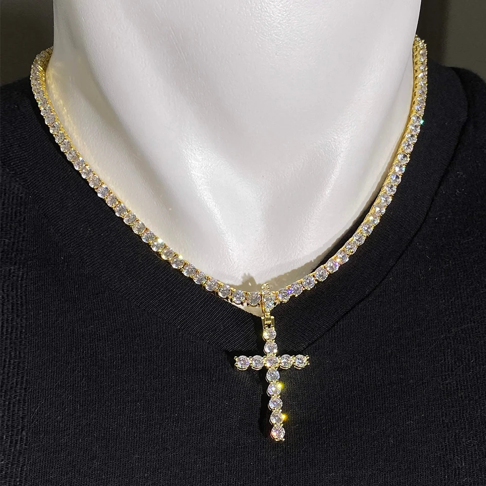 Discount New Fashion Glitter Sexy Party Diamond AAA Zircon CZ Stone Tennis Girl Cross Pendant Necklace Chain for Women
Discount New Fashion Glitter Sexy Party Diamond AAA Zircon CZ Stone Tennis Girl Cross Pendant Necklace Chain for Women