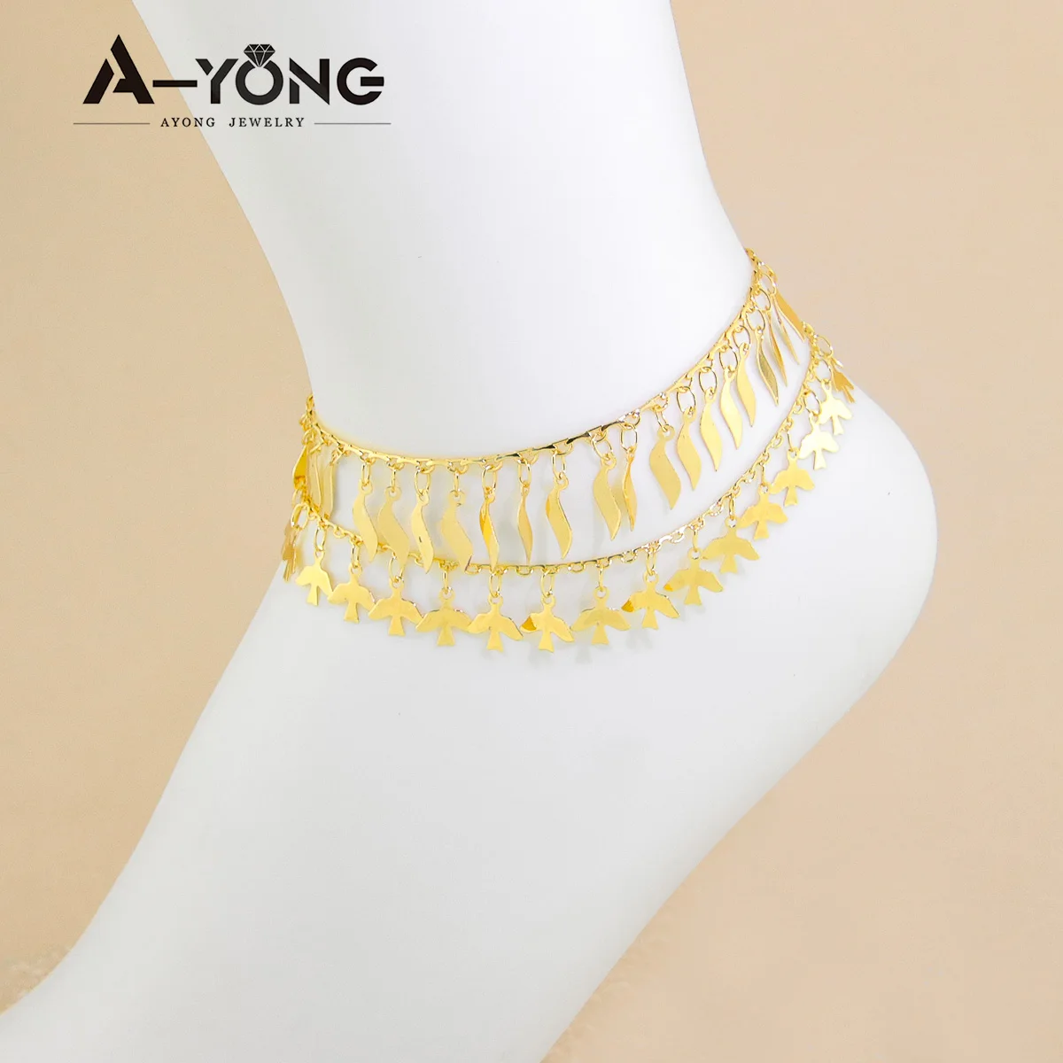 In Stock High Quality Adjustable Foot Chain Woman Anklet Chain Brass 18k Gold Plated Anklet
In Stock High Quality Adjustable Foot Chain Woman Anklet Chain Brass 18k Gold Plated Anklet