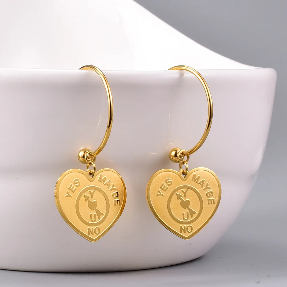 Vintage Gold Couple Statement Letter Heart Pendant Hoop Earrings Stainless Steel Gold Plated Letter Drop C Shaped Earring
Vintage Gold Couple Statement Letter Heart Pendant Hoop Earrings Stainless Steel Gold Plated Letter Drop C Shaped Earring