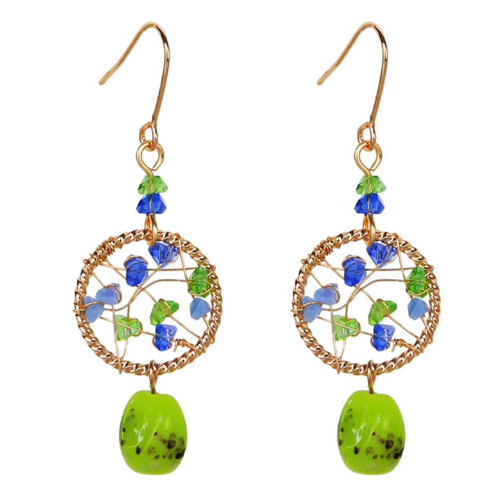 Trendy Fashion Wire Wrapped Faceted Beads Earrings, Colors
Trendy Fashion Wire Wrapped Faceted Beads Earrings, Colors