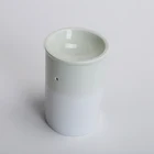 Custom White Aromatherapy Ceramics Incense Burner Cylindrical
