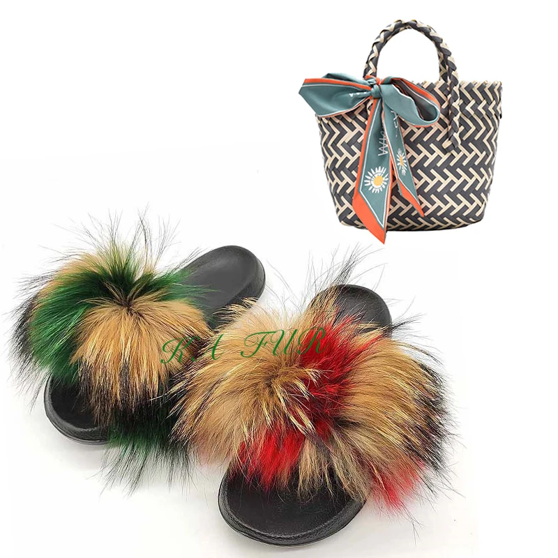 Fashion Women Luxurious Fluffy Fur Slides Bag Set Casual Plush Furry Fur Slippers Match Purse Set Summer Beach Fur Flip Flops
Fashion Women Luxurious Fluffy Fur Slides Bag Set Casual Plush Furry Fur Slippers Match Purse Set Summer Beach Fur Flip Flops