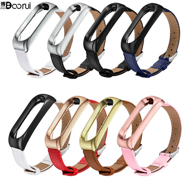 BOORUI 2021 New Model Metal first layer leather For xiaomi mi band 6 5 4 bracelet mi band 3 wristband, 8 colors black pink brown red
BOORUI 2021 New Model Metal first layer leather For xiaomi mi band 6 5 4 bracelet mi band 3 wristband, 8 colors black pink brown red