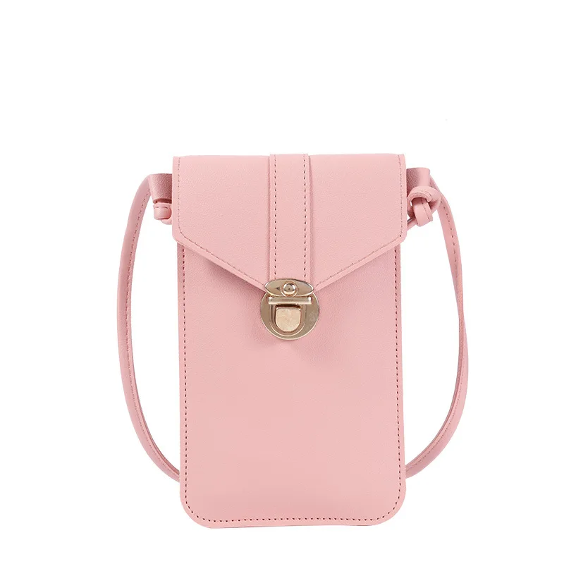 Fashion Buckle Small Mini Leather Bag Women Card Purse Wallet Simple Transparent Touch Screen Mobile Phone Bag For Girls, Pink /dark grey/green/red/gray/dark pink/black/blue 8colors
Fashion Buckle Small Mini Leather Bag Women Card Purse Wallet Simple Transparent Touch Screen Mobile Phone Bag For Girls, Pink /dark grey/green/red/gray/dark pink/black/blue 8colors