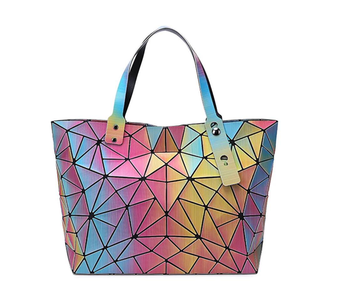 SHBC New Arrivals Summer Fashion Luminous Designer Folding Tote Bag Geometric handbag for women, Pink,red,blue,white,gold
SHBC New Arrivals Summer Fashion Luminous Designer Folding Tote Bag Geometric handbag for women, Pink,red,blue,white,gold