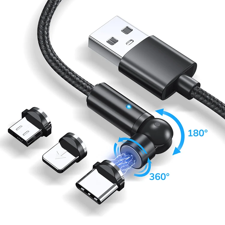 Hot Selling New Rotating 180 Degree And 540 Degree 3 In 1 Rotating Magnetic Fast Charging USB Cable, Black/red/purple
Hot Selling New Rotating 180 Degree And 540 Degree 3 In 1 Rotating Magnetic Fast Charging USB Cable, Black/red/purple