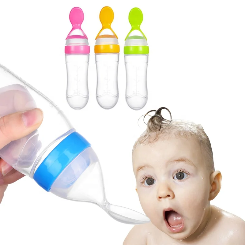 Baby silicone feeding bottle baby spoons bottle queeze spoon, Red yellow green blue white
Baby silicone feeding bottle baby spoons bottle queeze spoon, Red yellow green blue white