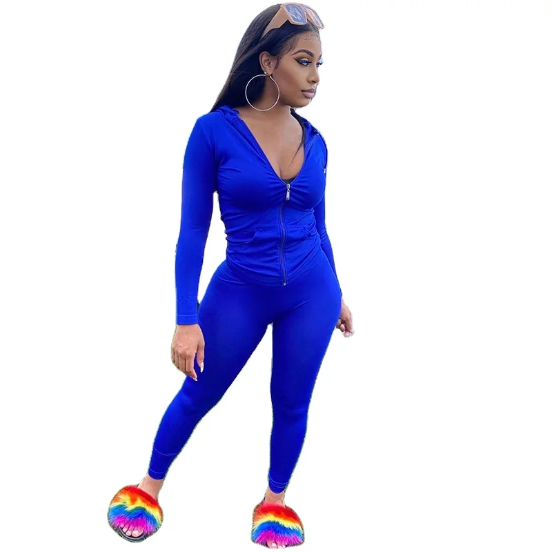 Solid color outfits sweat suit hoodie jogger tracksuit set casual women two piece set
Solid color outfits sweat suit hoodie jogger tracksuit set casual women two piece set