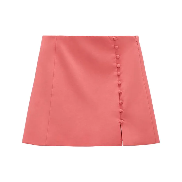 Half-length skirt spring new women's 2021 pink youth sweet casual all-match button-embellished high waist mini skirt, Picture color
Half-length skirt spring new women's 2021 pink youth sweet casual all-match button-embellished high waist mini skirt, Picture color