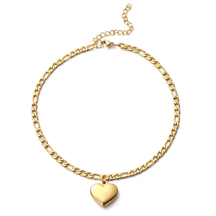 SP New Simple Heart Shape Stainless Steel 18K Gold Anklets Foot Jewelry Ankle Bracelets Jewelry For Women
SP New Simple Heart Shape Stainless Steel 18K Gold Anklets Foot Jewelry Ankle Bracelets Jewelry For Women