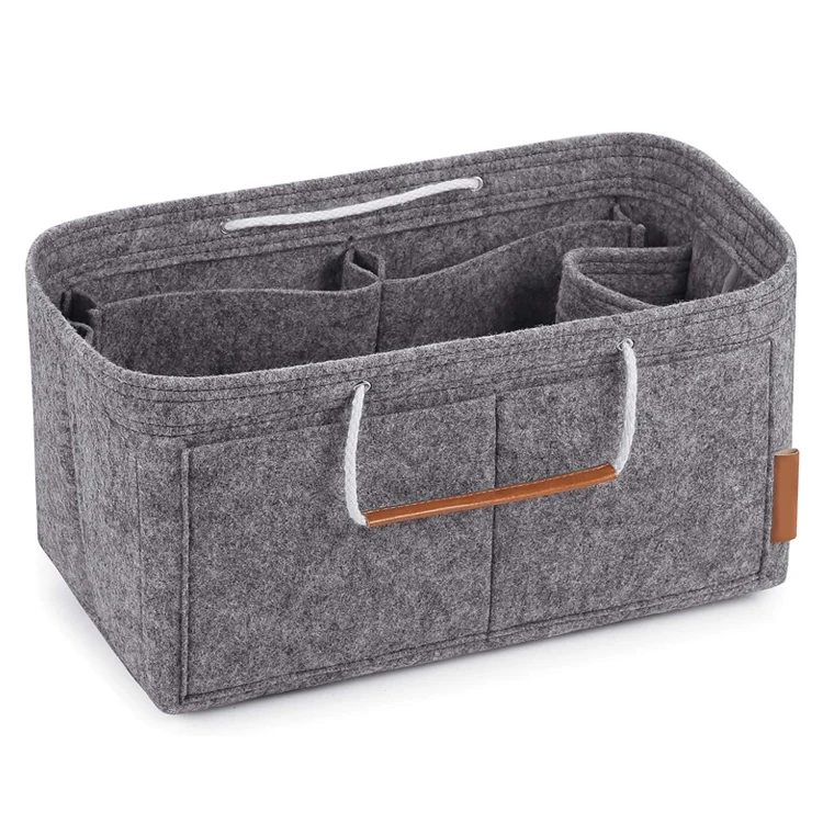 Lightweight 10 pockets hanging purse felt handbag organizer with wallet, Dark grey or customized
Lightweight 10 pockets hanging purse felt handbag organizer with wallet, Dark grey or customized