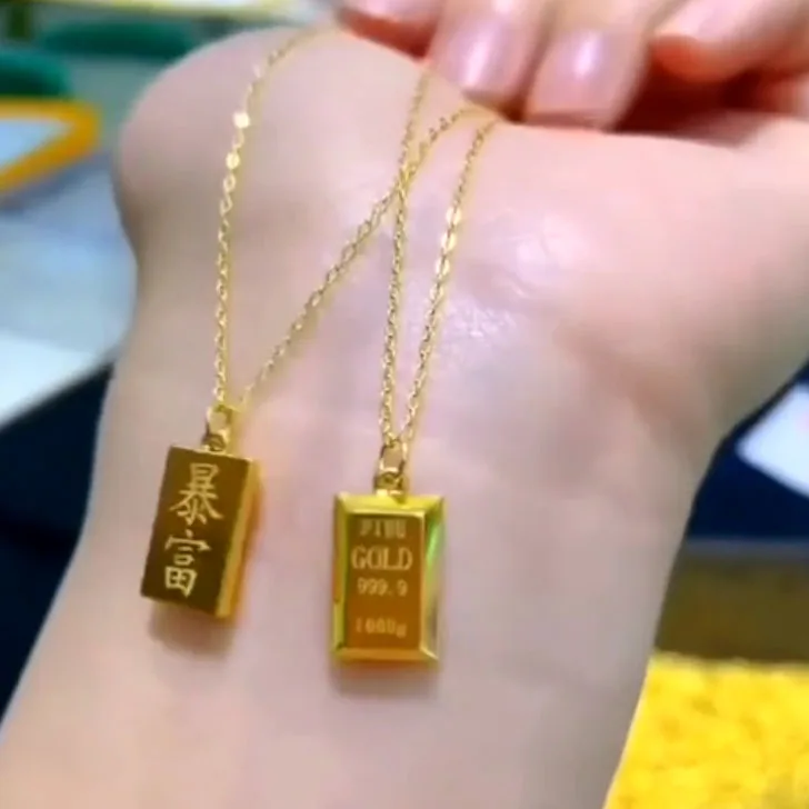 Luxury Fashion Solid Pure 18K Gold Charms Pendants Necklace Women Ladies Bridal Engagement Wedding Jewelry
Luxury Fashion Solid Pure 18K Gold Charms Pendants Necklace Women Ladies Bridal Engagement Wedding Jewelry