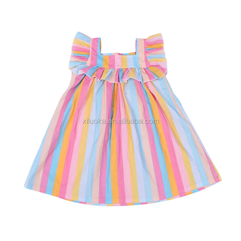 High Quality Girl Boutique Clothing Colorful Striped Woven Cotton Kids Summer Dress, Picture
High Quality Girl Boutique Clothing Colorful Striped Woven Cotton Kids Summer Dress, Picture