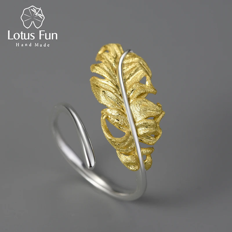 Lotus Fun 18K Gold Flexible Adjustable Luxury Vintage Real 925 Sterling Silver Feather Rings for Women 2023 Trend High Jewelry
Lotus Fun 18K Gold Flexible Adjustable Luxury Vintage Real 925 Sterling Silver Feather Rings for Women 2023 Trend High Jewelry