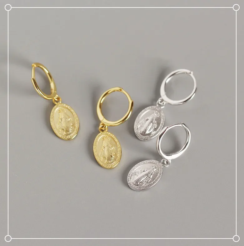 DANYANG S925 Sterling Silver 18k Gold Earrings Santa Maria Coin Earrings for Women Ladies
DANYANG S925 Sterling Silver 18k Gold Earrings Santa Maria Coin Earrings for Women Ladies