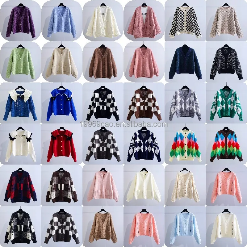 2022 autumn and winter new knitted cardigan fancy V-Neck Sweater Jacket Women's sweater factory wholesale, Customized color
2022 autumn and winter new knitted cardigan fancy V-Neck Sweater Jacket Women's sweater factory wholesale, Customized color