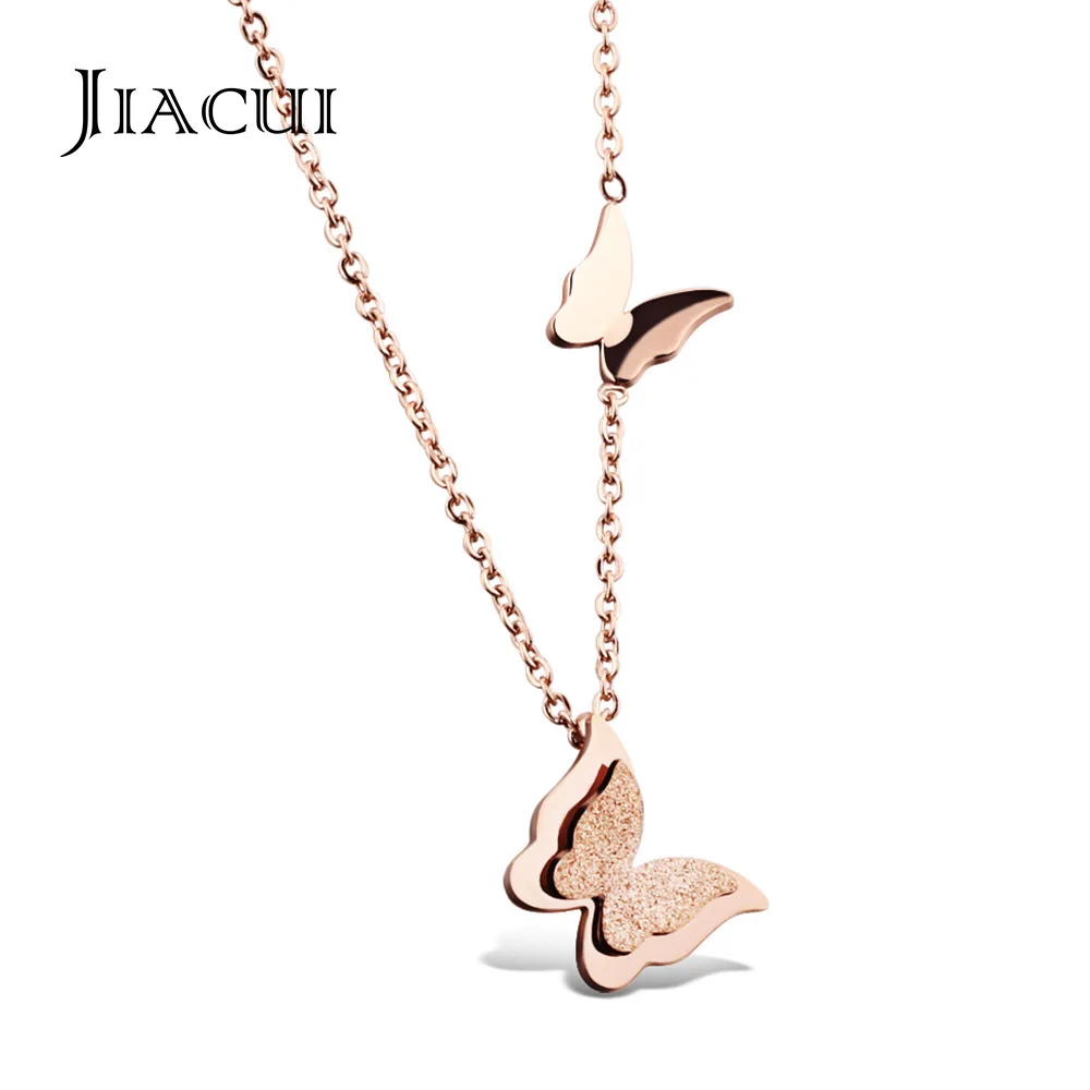 Jiacui Jewelry 18K Rose Gold Collarbone Adjustable Chain Women Frosted Butterfly Necklace Women Girls
Jiacui Jewelry 18K Rose Gold Collarbone Adjustable Chain Women Frosted Butterfly Necklace Women Girls