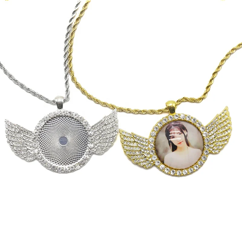 2021 Hot Custom Photo Angel Wing Pendant Sublimation Blank Wing Necklace, Silver/gold
2021 Hot Custom Photo Angel Wing Pendant Sublimation Blank Wing Necklace, Silver/gold