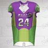 wholesale custom purple green design combat practice patterns blank american football jersey pants set