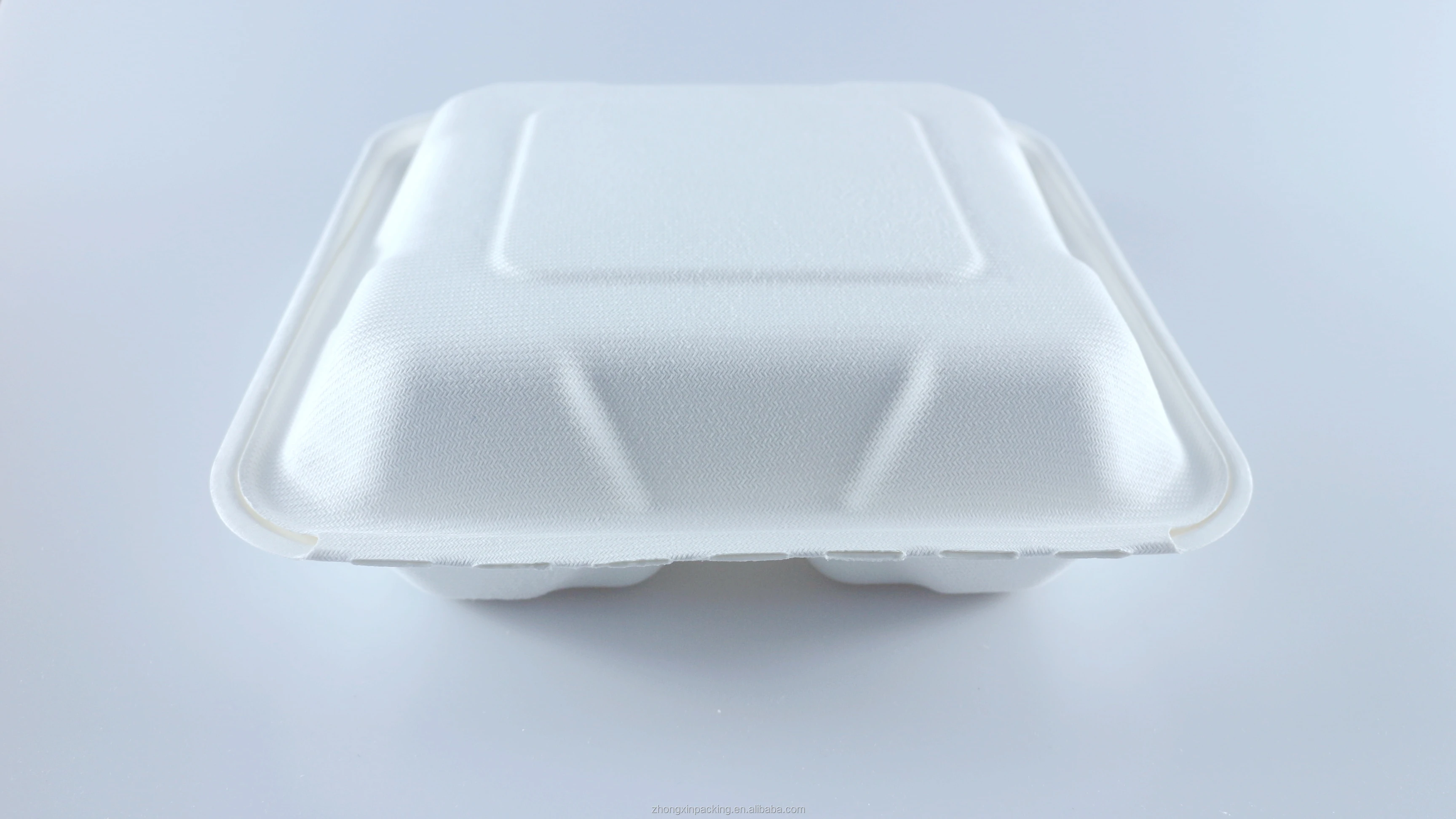 ></p></a>=2000 cartons   disposable bagasse clamshell pulp lunch box 1.